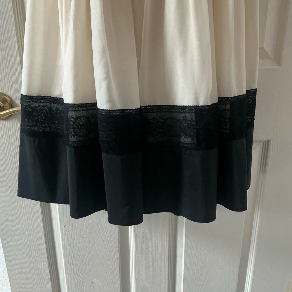 Source Unknown Black and Cream Midi Dress - Picture 4 of 5